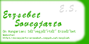 erzsebet sovegjarto business card
